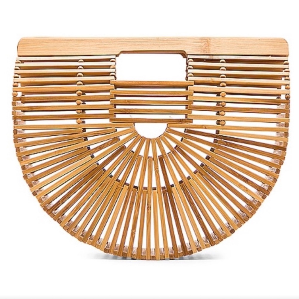 Bamboo Half-Moon Handbag